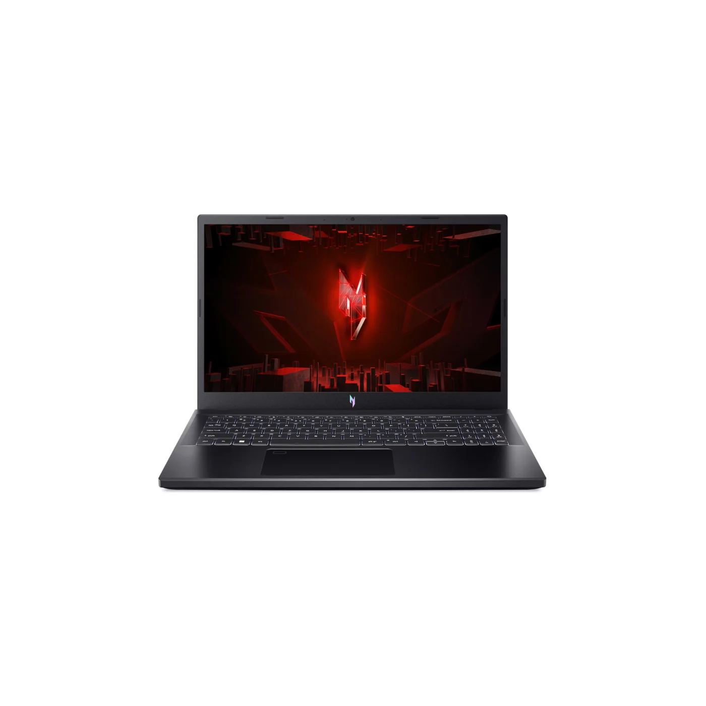Acer Nitro V15 ANV15-51-739M Gaming Laptop front view open showing 15.6 inch FHD 144Hz gaming display and full keyboard