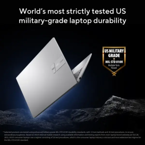 Asus Vivobook 14 X1404VA MIL-STD-810H military grade durability tested laptop