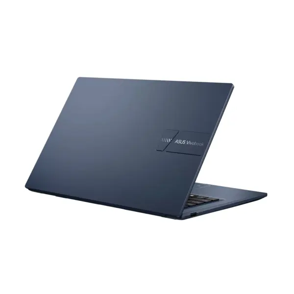 Asus Vivobook 14 X1404VA Quiet Blue rear chassis angle view