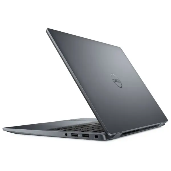 Dell Latitude 7450 rear right angle view showing slim Dark Blue aluminum build