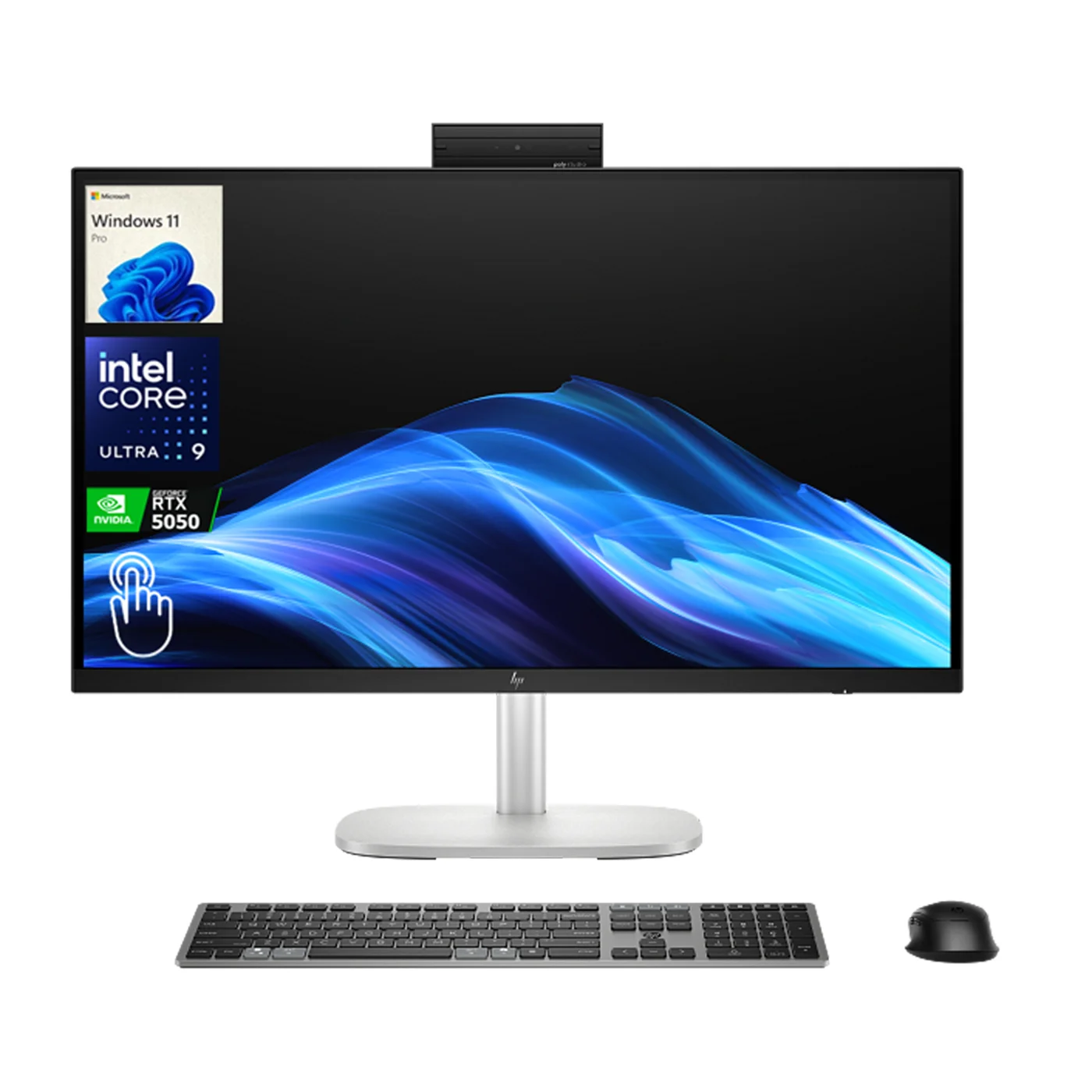 HP EliteStudio 8 All-in-One C86H7ET G1i PC, Intel Core Ultra 9 285, Intel Q870 (vPro) Chipset, 32GB Ram,1TB SSD, RTX 5050 8GB, QHD 27-Inch IPS Touch Display, Wireless keyboard & Mouse, Windows 11Pro