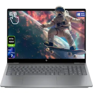 HP OmniBook X AI 16 Laptop (16-aw0033dx) — Intel Core Ultra 7-255H, 32GB DDR5, 2TB SSD, 16" 2K OLED Touch, RTX 4050, Win 11 Pro - Image 1