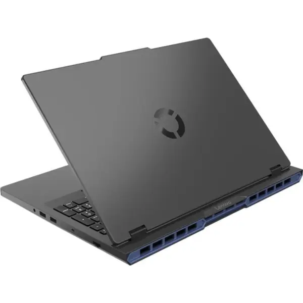 Lenovo Legion 5 16IAX10 Eclipse Black rear chassis with blue exhaust vents and Legion logo
