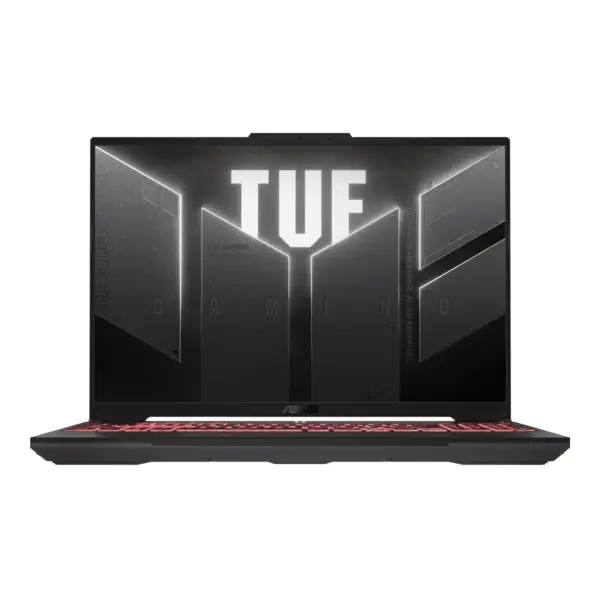TUF Gaming A16 FA607NUG Laptop 16-inch Full HD+ (1920 x 1200) Screen Showing TUF white Logo