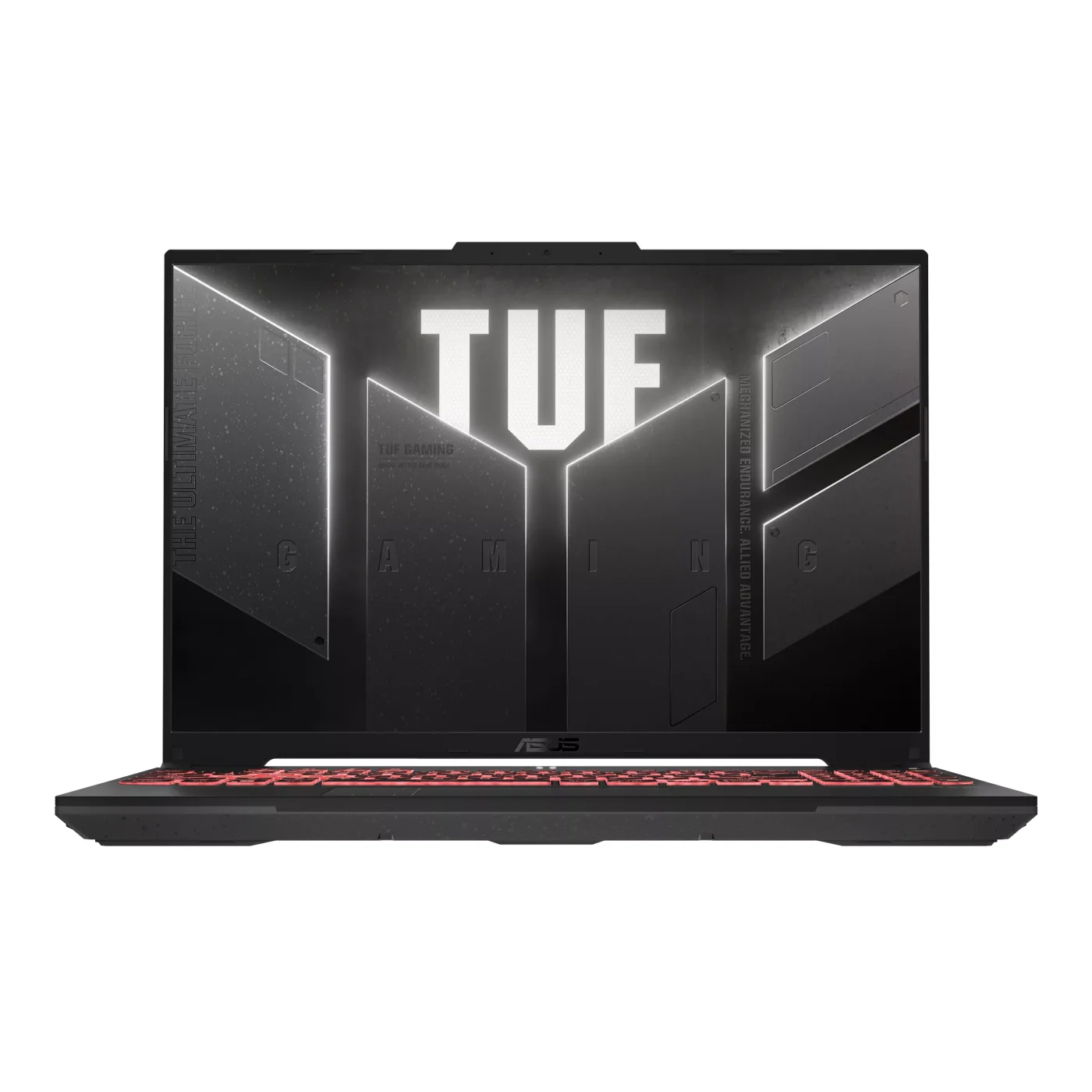 TUF Gaming A16 FA607NUG Laptop 16-inch Full HD+ (1920 x 1200) Screen Showing TUF white Logo