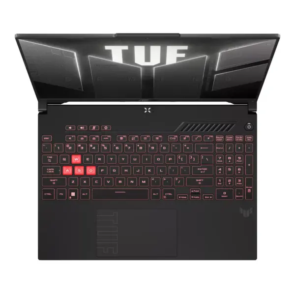 TUF Gaming A16 FA607NUG Laptop Keyboard View showing 4 Hot Keys, Power button